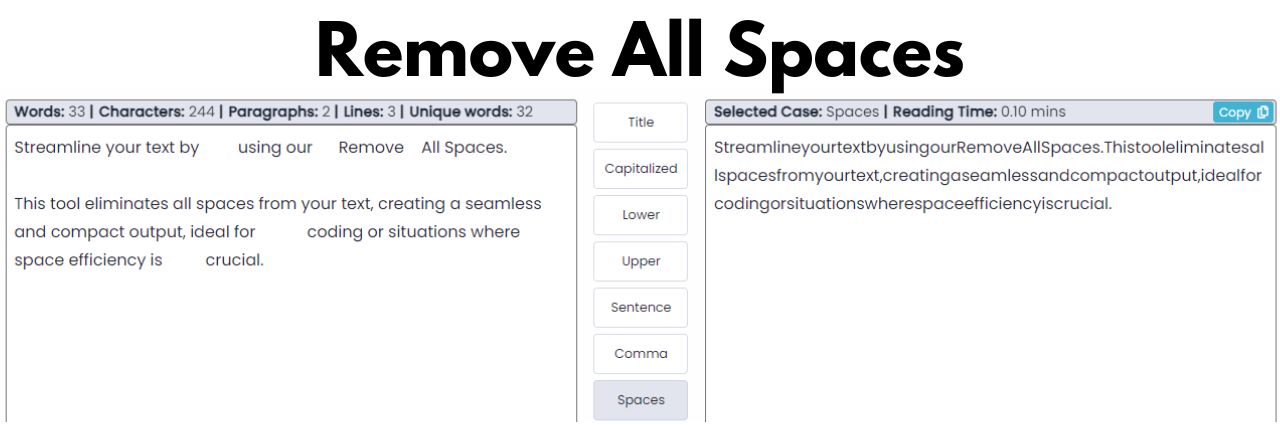 Remove All Spaces